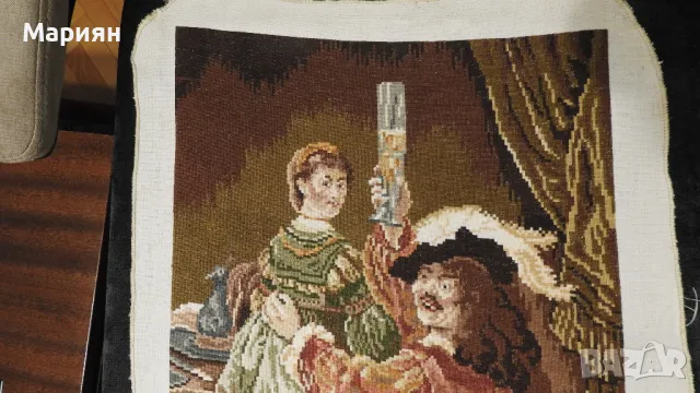 Гоблен – Рембранд И Саския, снимка 3 - Гоблени - 48804192