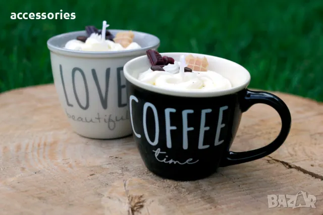 Ръчно изработена свещ "Капучино"