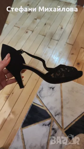 Черни официални обувки на ток!, снимка 1