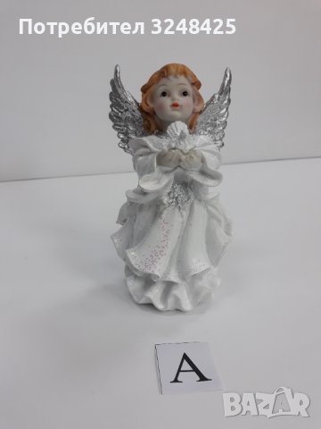 Ангел изправен с гълъбче- Модел А, снимка 3 - Статуетки - 37925837