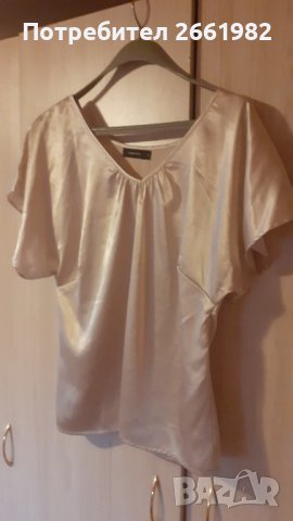 Нежна сатенена блуза, снимка 2 - Корсети, бюстиета, топове - 36704096