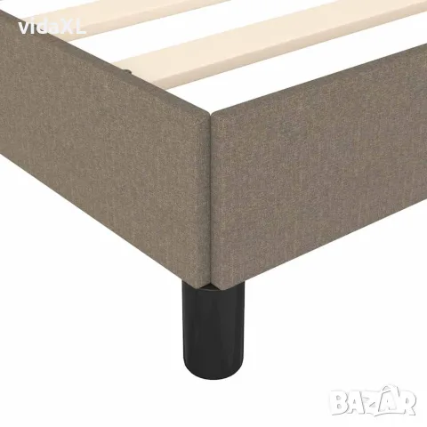 vidaXL Рамка за легло без матрак, таупе, 90x190 см, плат, снимка 7 - Спални и легла - 56147216