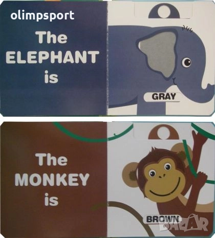 бебешка книжка от картон и ЕVA животни и играчки за учене на цветовете /170900/, снимка 4 - Образователни игри - 52672244