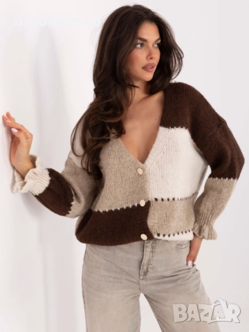 Дамски овърсайз пуловер/жилетка с копчета, 4цвята , снимка 13 - Блузи с дълъг ръкав и пуловери - 51938530