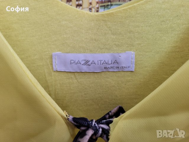 Жълта рокля с леопардов мотив, снимка 3 - Рокли - 42518154