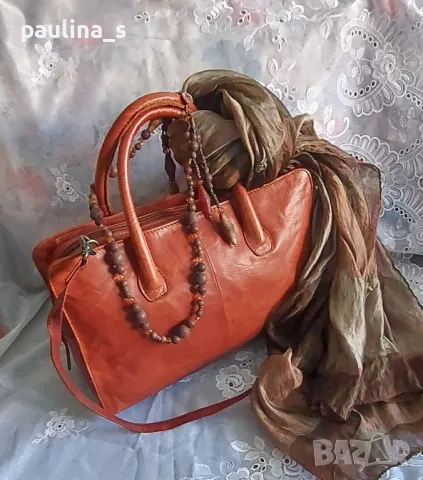 Винтидж аутлет / Естествена кожа / Чанта "Varese" 