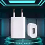 EU Plug 5V 1A USB зарядно за стена, USB адаптер за захранване с един порт за мобилен телефон, снимка 1