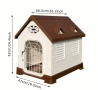 Външна водоустойчива къща от пластмаса за кучета, котки и други домашни любимци, снимка 3