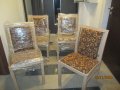 Четири нови стилни трапезни стола от масив, снимка 1 - Столове - 30743617