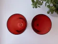2 бр червени чаши, ръчна изработка, духано стъкло , снимка 6