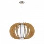 Лампа висяща с дървен сенник клен 50 см EGLO Stellato внос от Германия, снимка 1 - Лампи за таван - 32014012