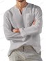 Мъжка ежедневна плажна риза с V-образно деколте и дълги ръкави, 6цвята - 024, снимка 8