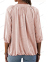 Едноцветна свободна дамска тениска с кръгло деколте и 3/4 ръкави, 8цвята , снимка 15