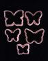 5 вида пеперуда пластмасови форми форма резец резци за тесто фондан сладки бисквитки, снимка 1 - Форми - 37553489