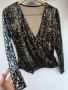Леопардов десен блуза с отворено деколте, снимка 4