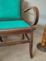 дървено ретро канапе с кожена дамаска, снимка 12