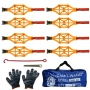 Вериги за сняг PA1209 – PVC + метални шипове, 8 броя комплект (за 2 гуми), снимка 1