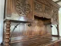 Шкаф  бюфет старинен, антикварен, дъбов, Дърворезба , снимка 6
