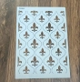 Fleur De Lys Флер Де Лис Хералдическа лилия голям стенсил шаблон украса торта боя Scrapbooking, снимка 3