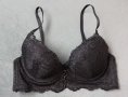 75В черен сутиен с дантела и твърди чашки, снимка 2
