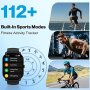 Нов Мултифункционален Smart Watch Смарт часовник 1.85 инча Водоустойчив Android iOS , снимка 7