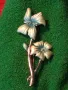 ПРЕКРАСНА НЕЖНА СРЕБРИСТА ФЛОРАЛНА АРТ БРОШКА ЦВЕТЕ 48880, снимка 11