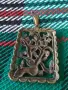Стар бронзов медальон (колие)с камъни цитрин 52243, снимка 4