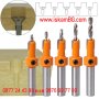 Свредло за дърво с комбиниран зенкер - 5 БРОЯ различни размери, скриване на болтове и тапи - КОД 390, снимка 2