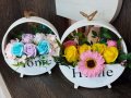 Дървени кашпи със сапунени цветя незабравим подарък за всеки повод🌺, снимка 1 - Подаръци за жени - 40295371