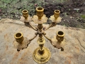 Масивен Бронзов Свещник Петица, снимка 2