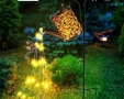 Декоративна соларна лампа със светлинни спринклери – ефект „водопад“, 60 LED, топла бяла светлина, снимка 5