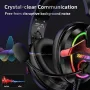 Tatybo Слушалки за PC/PS5/Xbox, RGB, Ултра-Ясен Микрофон, снимка 3