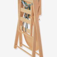 Сгъваем детски стол за хранене SARAH COMBELLE, масив бук - естествен, снимка 3 - Столчета за хранене - 44819884