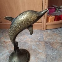 Месингов, бронзов делфин, снимка 5 - Декорация за дома - 42882987