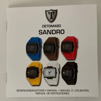 Спортен часовник Detomaso модел Sandro, със синя силиконова каишка, снимка 12 - Дамски - 38645937