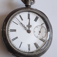 Сребърен джобен часовник, снимка 12 - Антикварни и старинни предмети - 39741578