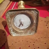 автентичен месингов свещник от 19 век , снимка 5 - Антикварни и старинни предмети - 44517275