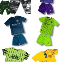 Детски спортен футболен екип, тениска, къси гащи, снимка 1 - Детски комплекти - 40486888