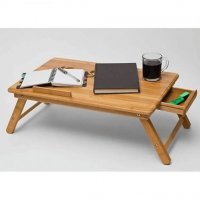 Дървена маса за лаптоп, снимка 2 - Маси - 31370845
