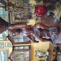 Страхотна голяма антикварна фигура статуетка , снимка 3 - Антикварни и старинни предмети - 39229759