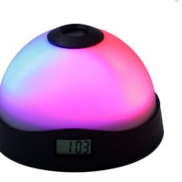 Лампа с цифров и холограмен часовник LCD многоцветен 9,5х7 см., снимка 8 - Други - 38376201
