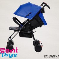 Лятна количка Zi Caspar, синя, снимка 4 - Детски колички - 38242902