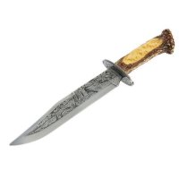ловен нож колекционерски нож сувенир подарьк трофейна поставка 38,5CM, снимка 2 - Ножове - 42064693