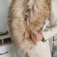 Красиво кожено палтенце с голяма яка, снимка 3 - Палта, манта - 30796257