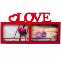 Червена рамка за снимки  "LOVE" , снимка 1 - Други - 35554122