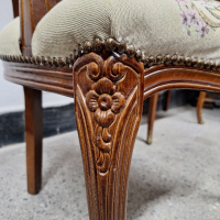 кресло Луи XV с дърворезба , снимка 6 - Столове - 44714550
