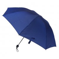 1785 Ръчен тройно сгъваем чадър за дъжд противоветрен едноцветен, снимка 2 - Други - 31009264