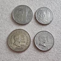 Монети. Филипини. 1, 1, 5, 5  песо . 4 бр. Различни монети., снимка 2 - Нумизматика и бонистика - 39776630