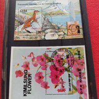 Две блок пощенски марки стари редки 1983/84г. Куба, Корея за колекция - 22601, снимка 1 - Филателия - 36651283