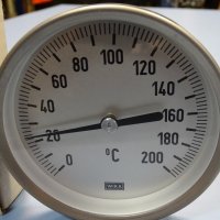 биметален термометър Wika thermometer ф100mm, 0/+200°C, L-650mm, снимка 8 - Резервни части за машини - 37084357